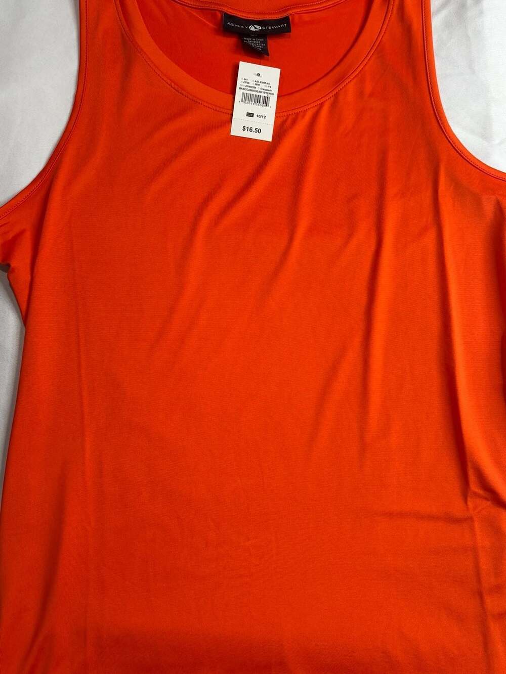 Ashley Stewart Basic Cami Tank Top Orange 10/12